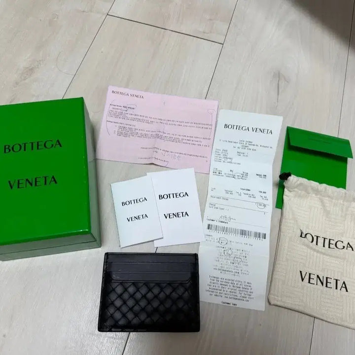 [BUNJANG] Bottega Veneta Black Card Holder Full Set / 보테가베네타 카드지갑 블랙 풀세트