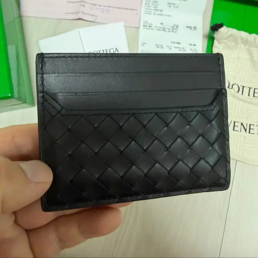 [BUNJANG] Bottega Veneta Black Card Holder Full Set / 보테가베네타 카드지갑 블랙 풀세트