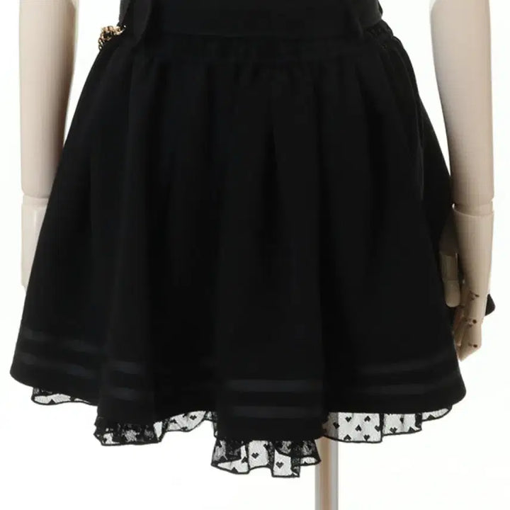 [BUNJANG] Lizlisa Black Heart Belt Chain Skirt / 미개봉 새상품 리즈리사 스커트 블랙 하트 벨트 체인 양산형 지뢰계 일브