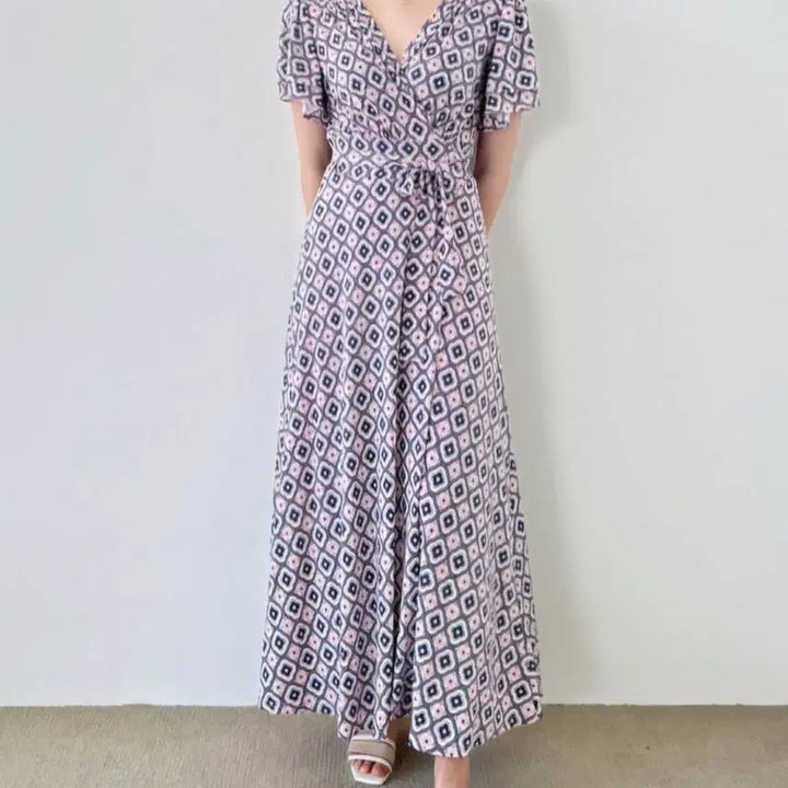 [BUNJANG] Wrap Long Dress / 랩 롱 원피스