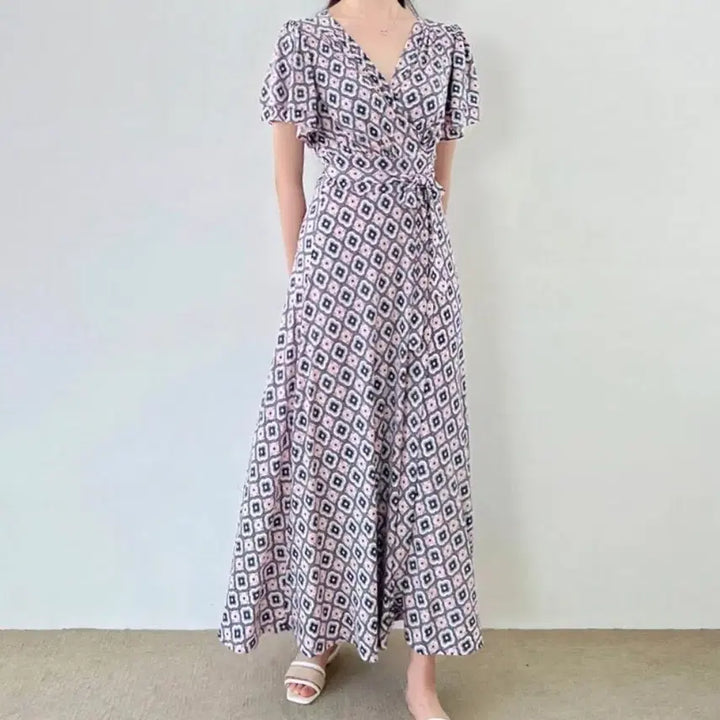 [BUNJANG] Wrap Long Dress / 랩 롱 원피스