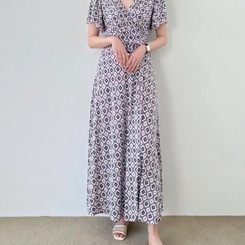 [BUNJANG] Wrap Long Dress / 랩 롱 원피스