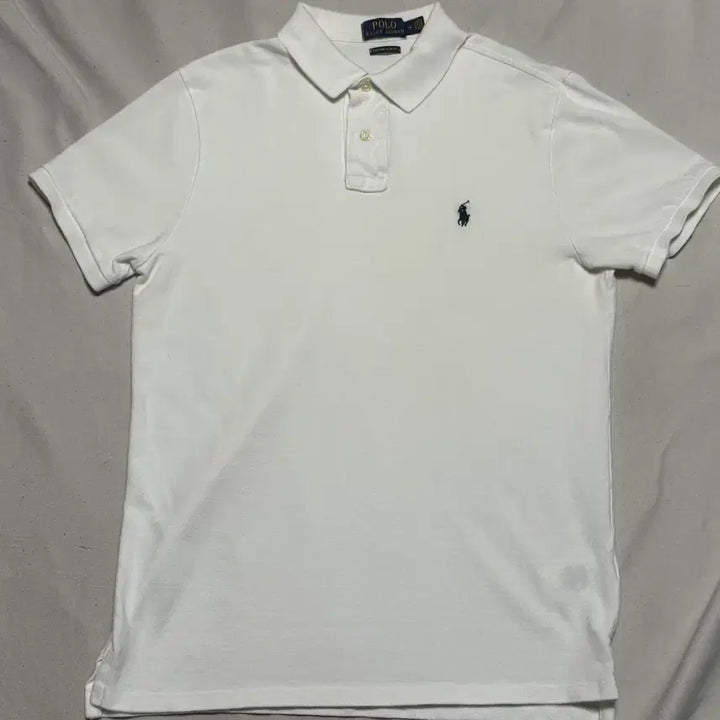[BUNJANG] Polo Ralph Lauren Custom Slim Fit White Collar Short Sleeve T-shirt Medium / 폴로랄프로렌 커스텀슬림핏 White 카라 반팔티 M