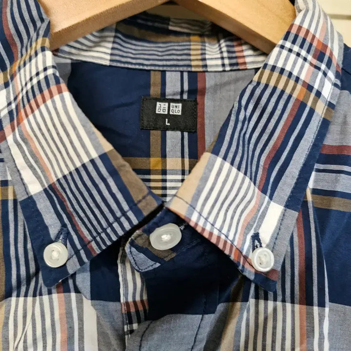 [BUNJANG] Uniqlo Check Short Sleeve Shirt / 유니클로 체크 반팔 반셔츠 남방 100