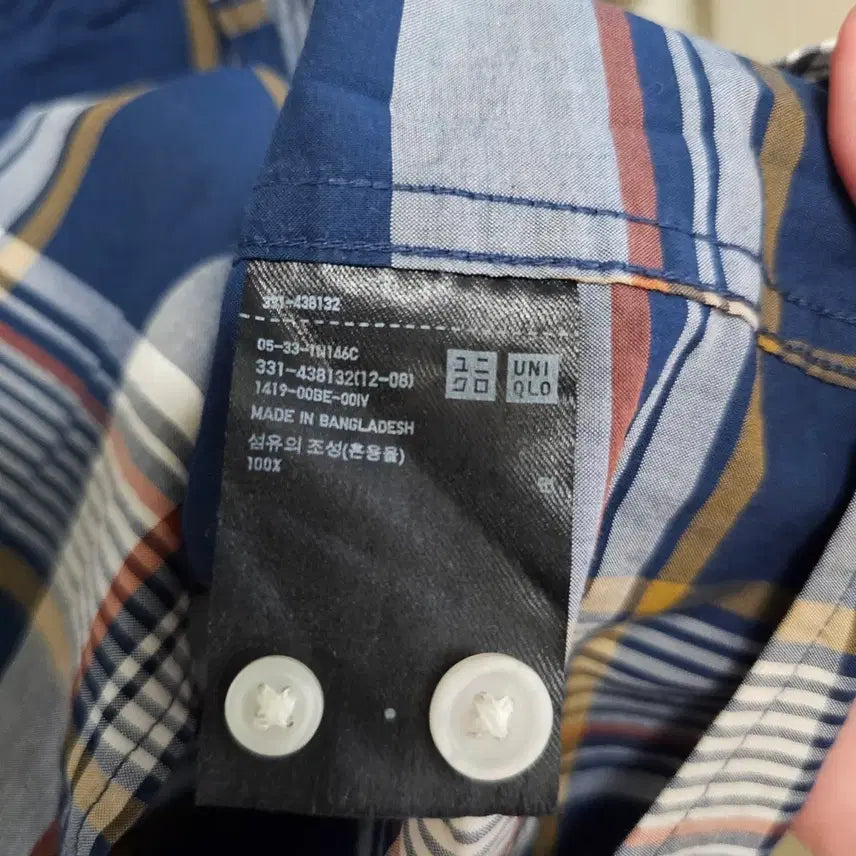 [BUNJANG] Uniqlo Check Short Sleeve Shirt / 유니클로 체크 반팔 반셔츠 남방 100