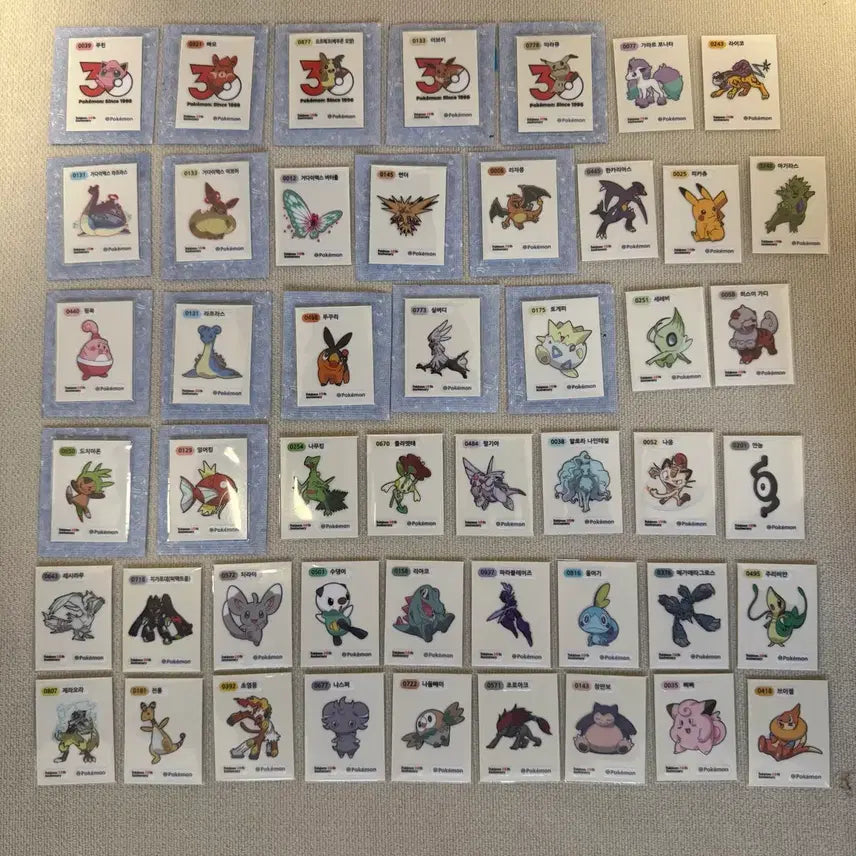 [BUNJANG] Pokemon 30th Anniversary Stickers (Season 5) / 포켓몬 30주년(시즌5) 띠부씰 판매