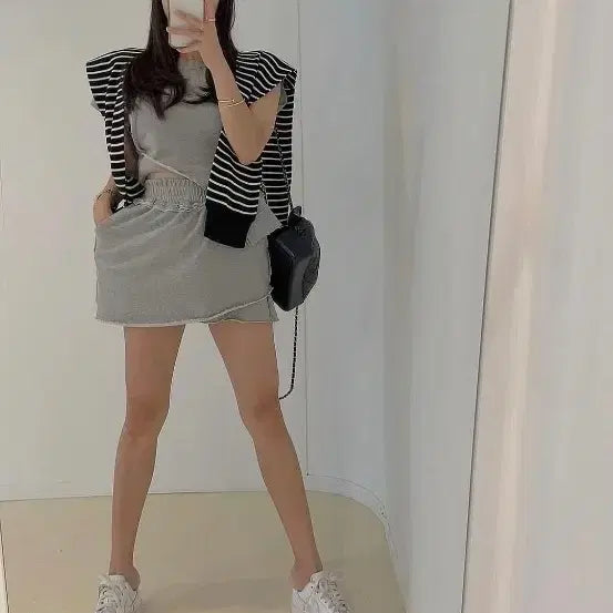 [BUNJANG] Love Bunny Training Skirt Pants Set / 러브바니 치마바지 트레이닝세트