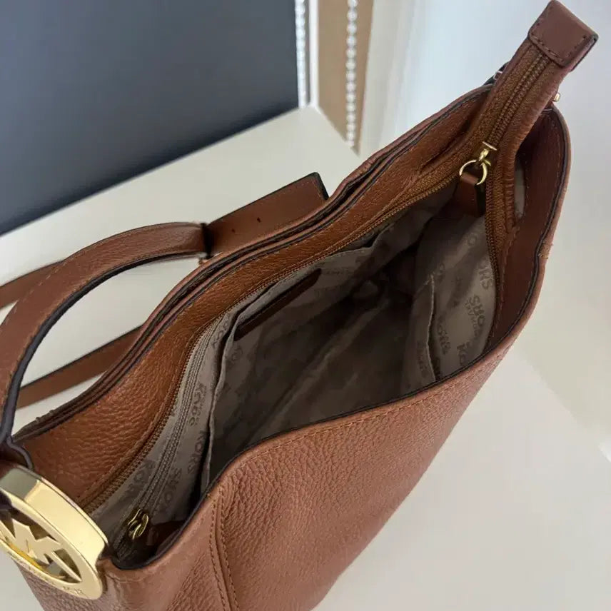 [BUNJANG] Michael Kors Brown Leather Shoulder Bag / 마이클코어스 브라운 레더 숄더백