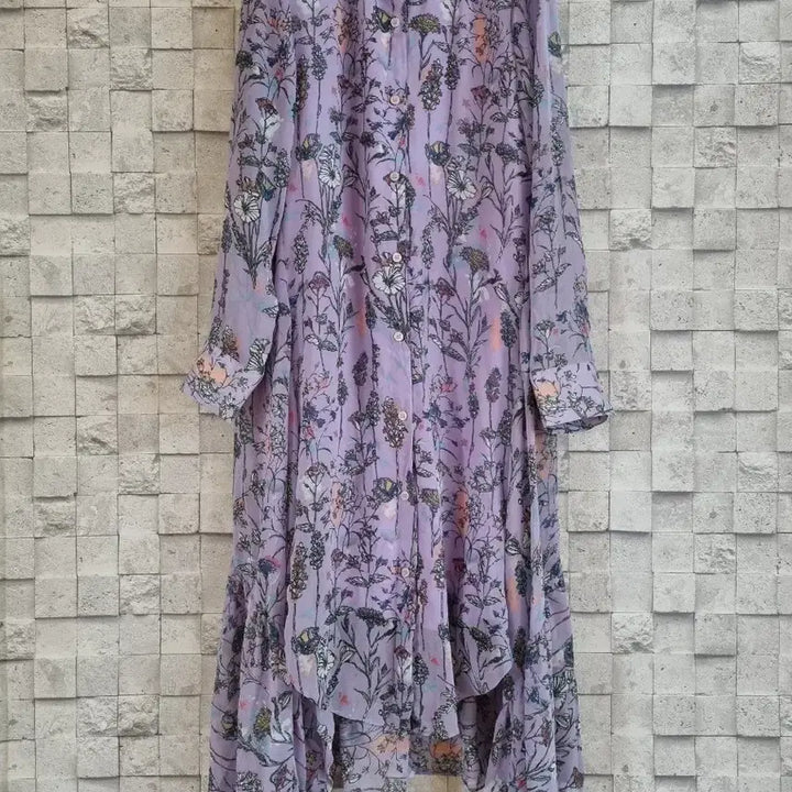 [BUNJANG] Royblanc Violet Chiffon Asymmetrical Long Dress / royblanc 바이올렛 쉬폰 언발 롱원피스