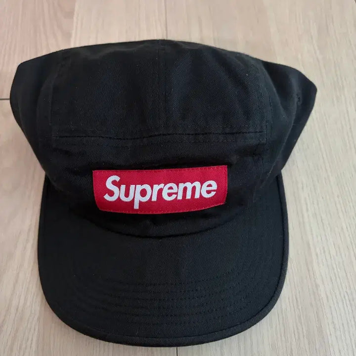 [BUNJANG] Supreme Washed Twill Chino Camp Cap Black/Red / 17FW 슈프림 워시드 트윌 치노 캠프캡 검빨