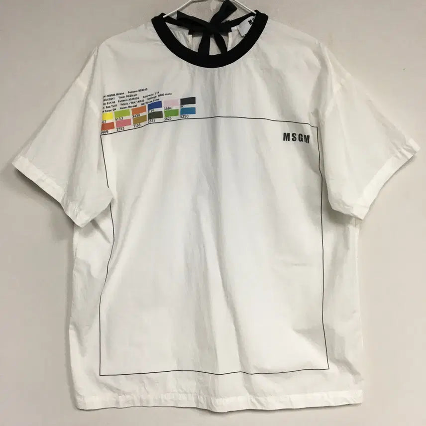 [BUNJANG] MSGM Poplin Short Sleeve Blouse 38 / MSGM 엠에스지엠 포플린 반팔 블라우스 38
