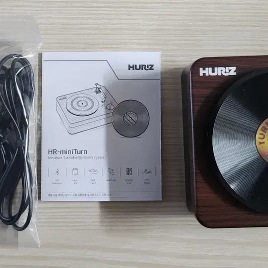 [BUNJANG] Hyurize Retro Mini Turntable Bluetooth Speaker / 휴라이즈 레트로 미니 턴테이블 블루투스 스피커