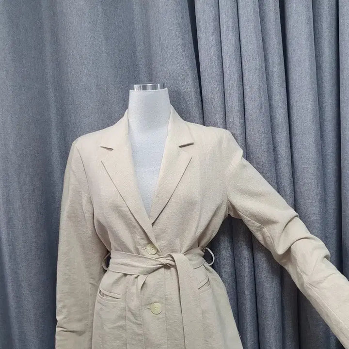 [BUNJANG] Linen Waistband Jacket / 린넨 허리끈 자켓