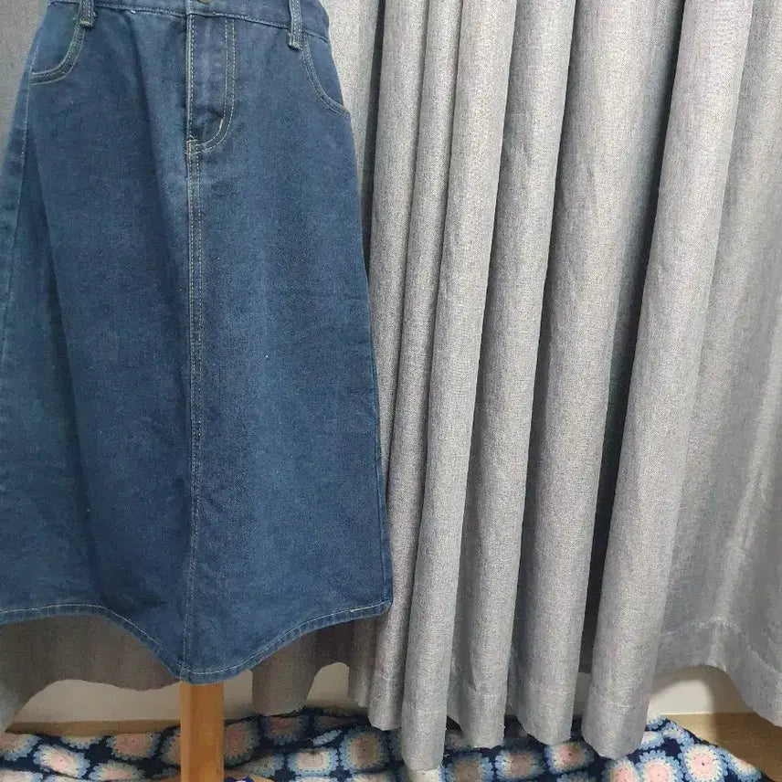 [BUNJANG] Denim Long Skirt / L데님 진청 롱스커트