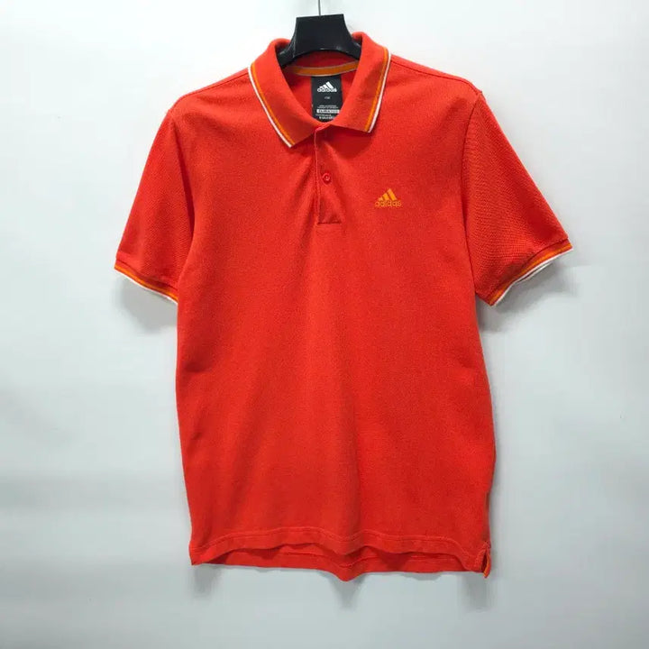 [BUNJANG] Adidas CLIMA365 Performance Cotton Polo Shirt Red Orange Size 100 / 아디다스 CLIMA365 기능성 카라티 ( 100 )