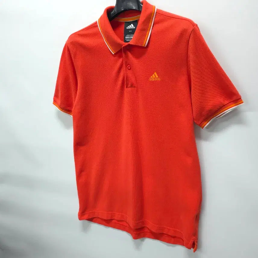 [BUNJANG] Adidas CLIMA365 Performance Cotton Polo Shirt Red Orange Size 100 / 아디다스 CLIMA365 기능성 카라티 ( 100 )