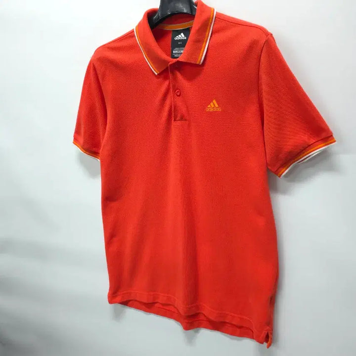 [BUNJANG] Adidas CLIMA365 Performance Cotton Polo Shirt Red Orange Size 100 / 아디다스 CLIMA365 기능성 카라티 ( 100 )
