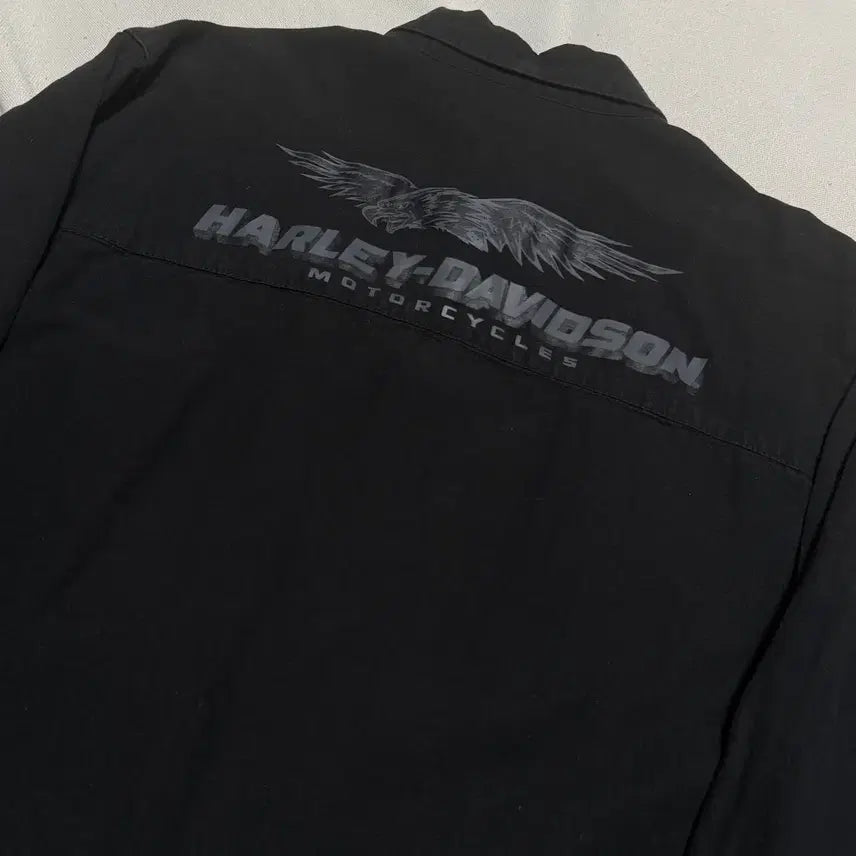 [BUNJANG] Harley-Davidson Two Pocket Black Shirt Medium / 할리데이비슨 투포켓 Black 셔츠 M