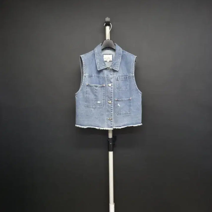 [BUNJANG] Thursday Island Denim Short Vest / 새 써스데이아일랜드 춘하추 데님 숏 베스트 66.55