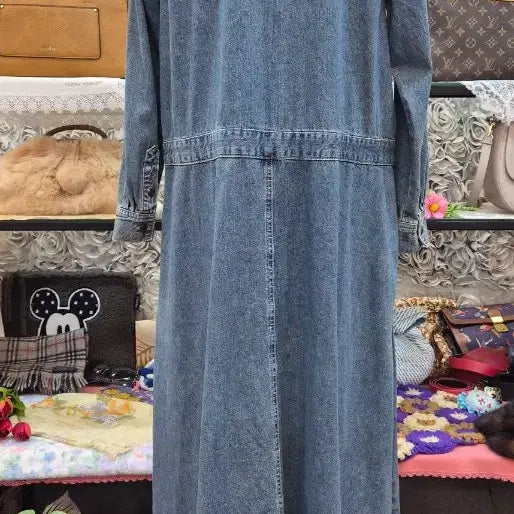 [BUNJANG] Mili Mili 100% Cotton Denim Maxi Long Dress (Size 77) / MILI MILI 면 100% 데님 맥시 롱원피스 (77)