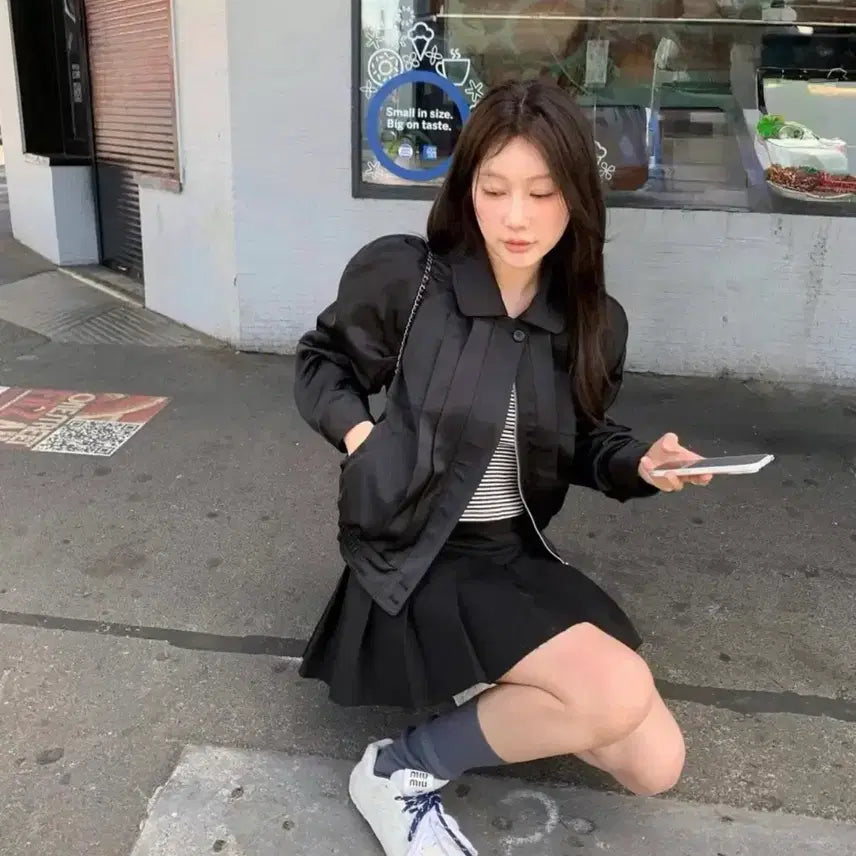 [BUNJANG] Lily Cotes Rave Bomber Jacket / 릴리코츠 레이브 봄버자켓