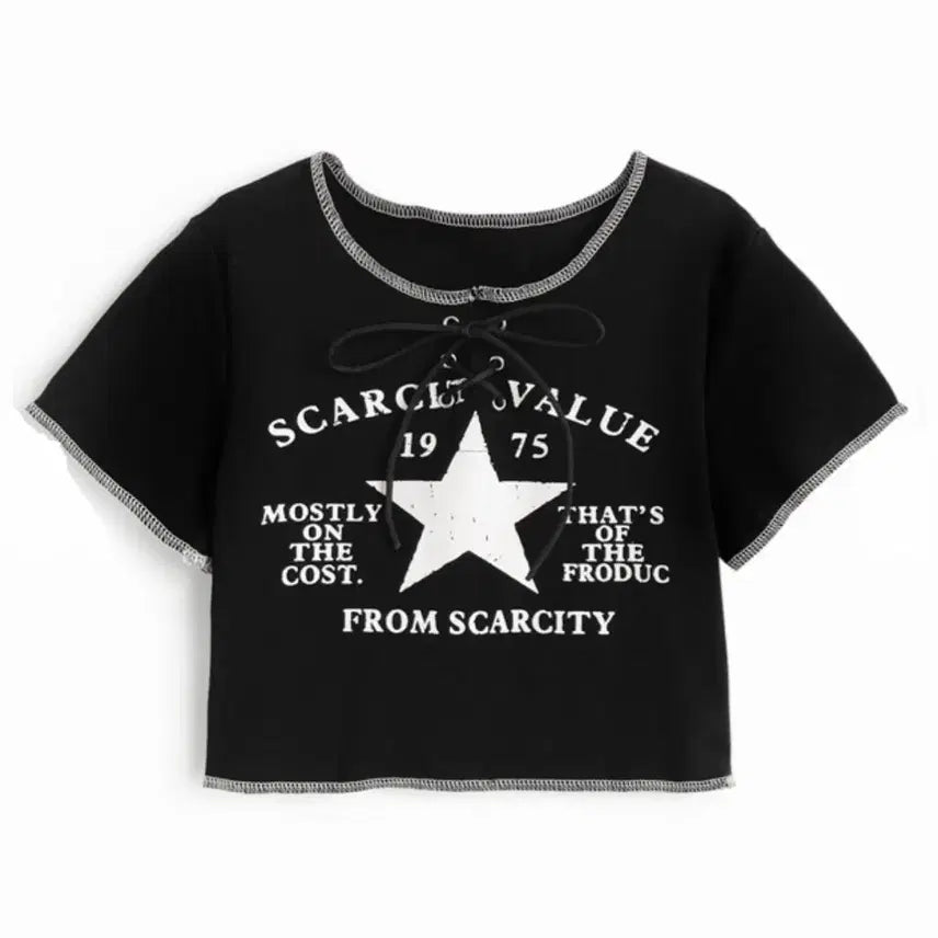 [SOLD OUT] 리본 크롭 반팔