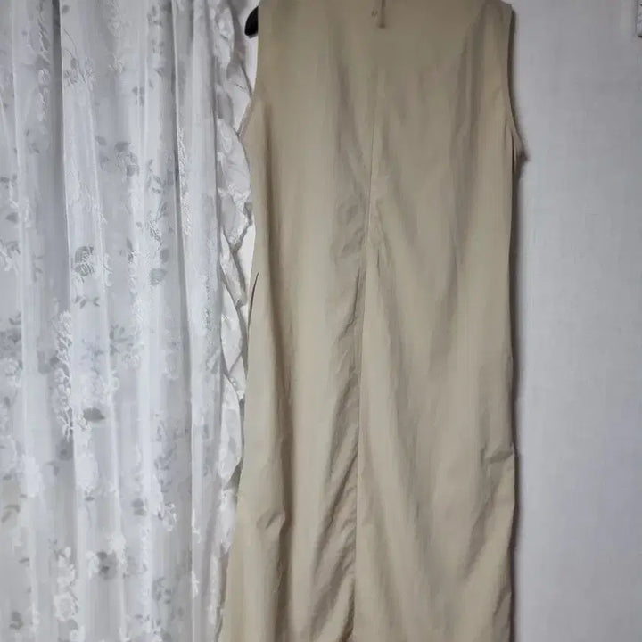 [BUNJANG] Snow Peak Beige Sleeveless Long Dress / 스노우피크 베이지 민소매 롱 원피스
