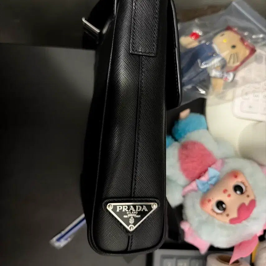 [BUNJANG] Prada Saffiano Leather Messenger Bag Black / 프라다 블랙 사피아노 메신저백