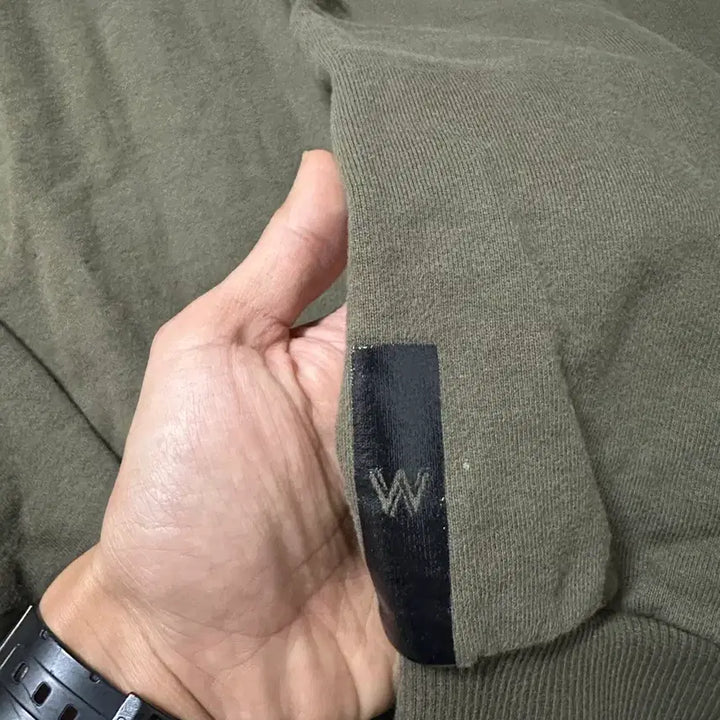 [BUNJANG] Life Work Crewneck Sweatshirt Khaki L / 라이프워크 맨투맨 티셔츠 카키 L