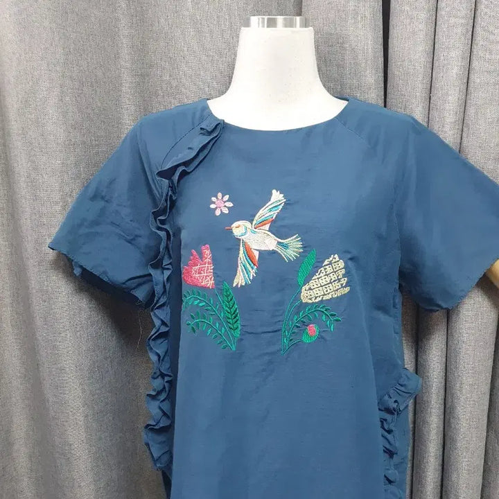 [BUNJANG] Linen Embroidery Blouse / 55린넨 자수 블라우스