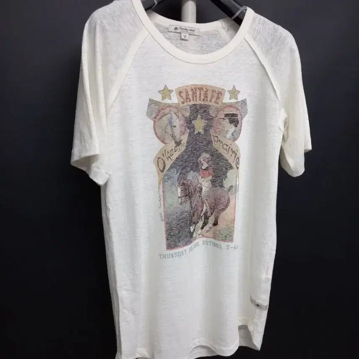 [BUNJANG] Thursday Island Linen Blend Short Sleeve T-Shirt Ivory Size S / 새 써스데이아일랜드 춘하 마 반팔티셔츠 55