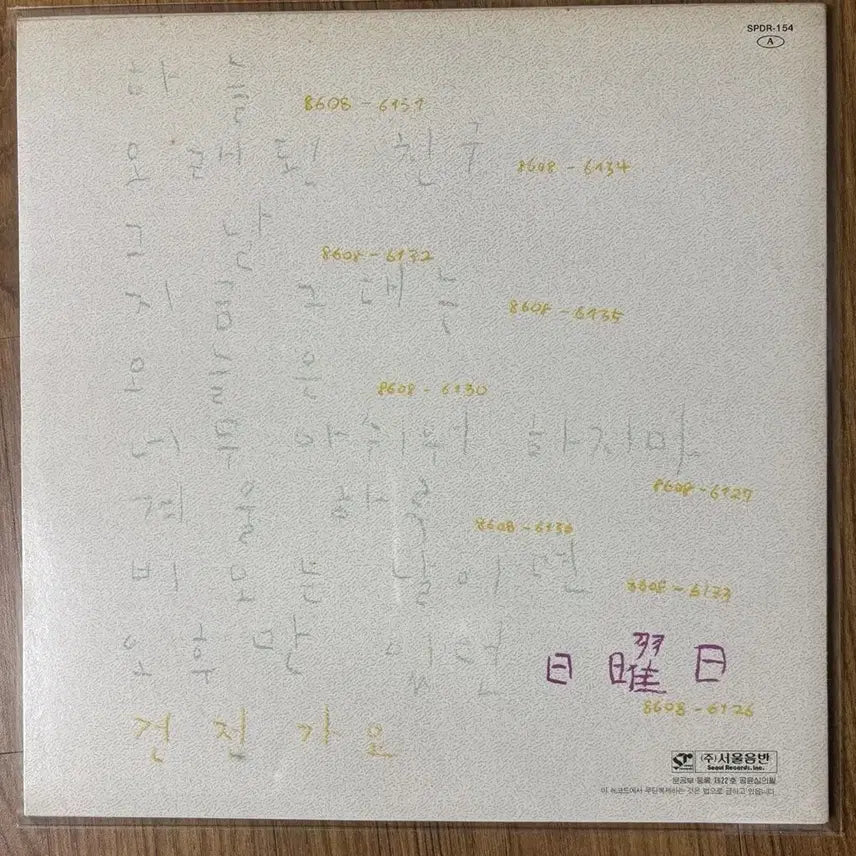 [BUNJANG] Eotteonnal 1 LP (First Edition) / 어떤날 1 LP / MINT 초판
