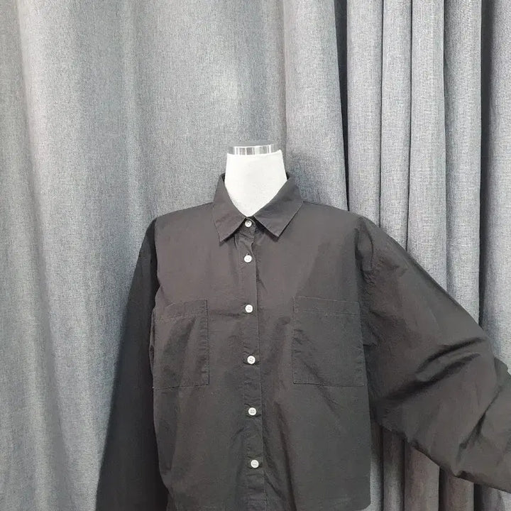 [BUNJANG] Charcoal Crinkled Shirt / 차콜 바스락 셔츠