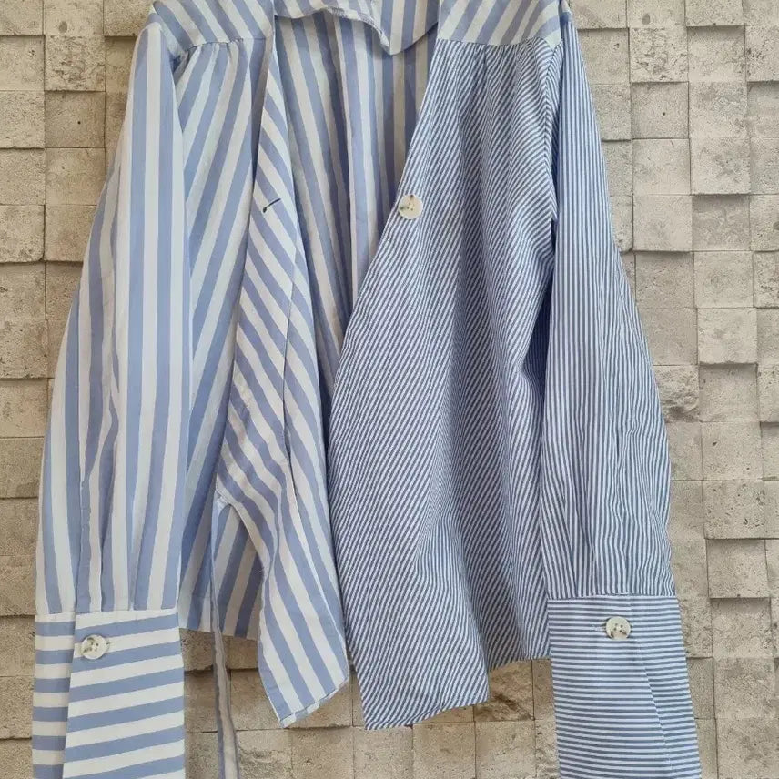 [BUNJANG] 8 Seconds Blue Wrap Style Blouse / 에잇세컨즈 블루 랩스타일 블라우스