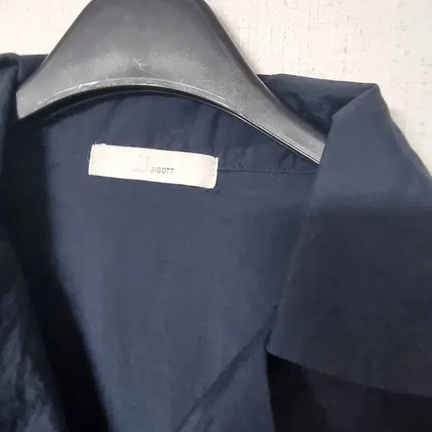 [BUNJANG] J.J. Gote Navy Button-Up Short-Sleeve Maxi Dress / jj지고트 네이비 버튼업 반팔 롱 원피스
