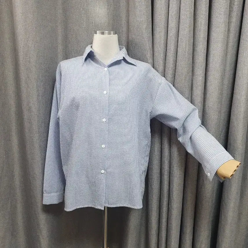 [BUNJANG] Gijim Stripe Shirt / 지짐스트라이프 셔츠