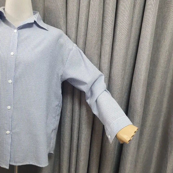 [BUNJANG] Gijim Stripe Shirt / 지짐스트라이프 셔츠