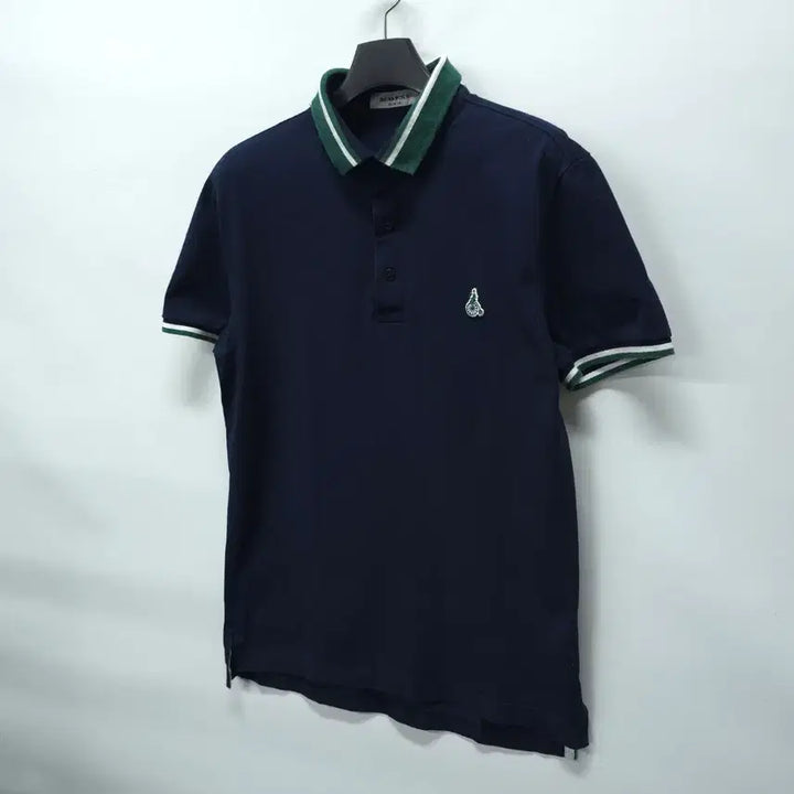 [BUNJANG] Beanpole Color-Blocked Collar Polo Shirt / 빈폴 남여공용 카라 그린배색 PK카라티 (66~66반)