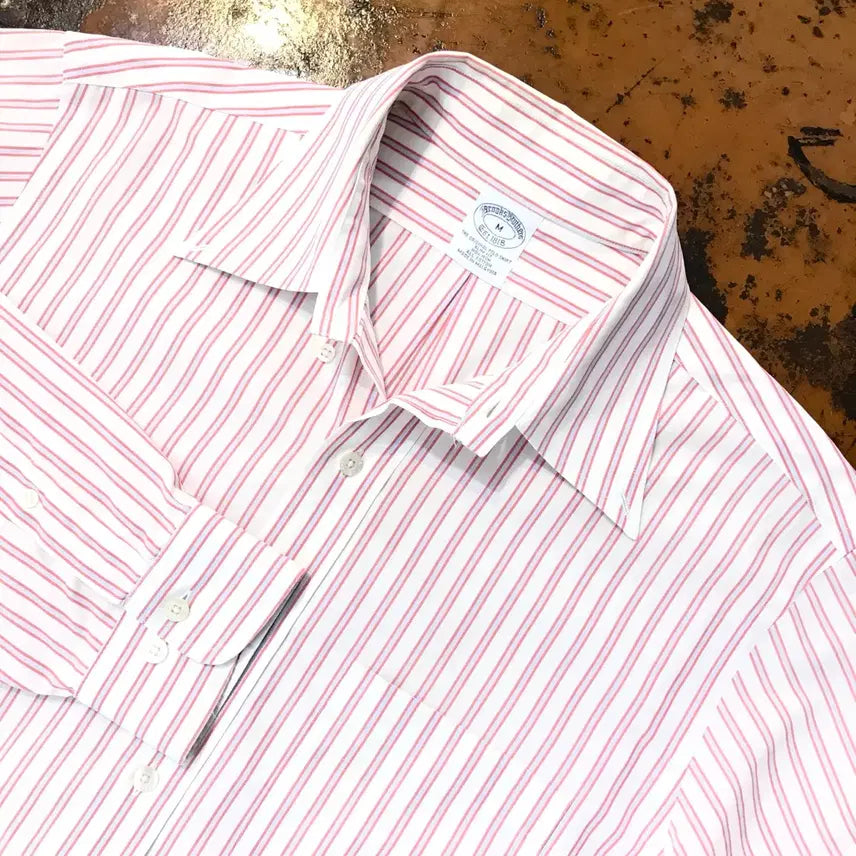 [SOLD OUT] 브룩스브라더스 레드 더블 스트라이프 코튼 셔츠 남성 105사이즈