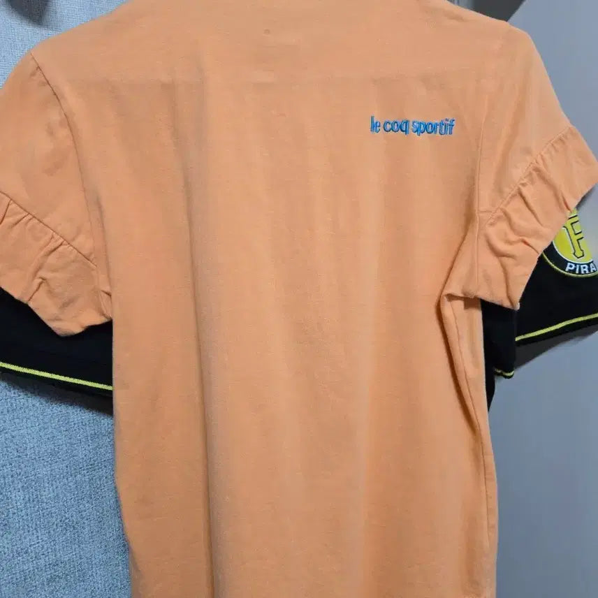 [BUNJANG] Le Coq Sportif Orange Short Sleeve Polo Shirt / 르꼬끄 스포르티브 주황색 반팔 카라티