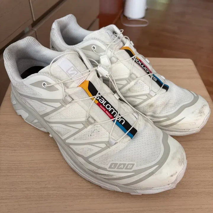 [BUNJANG] Salomon XL-6 White Trail Running Shoes 280 / 살로몬 XL-6 화이트 트레일 운동화 280