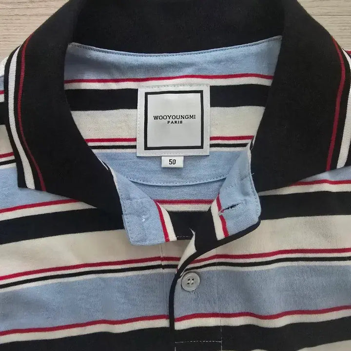 [BUNJANG] WooYoungMi 25SS Stripe Polo Shirt / 우영미 25SS 스트라이프 카라티