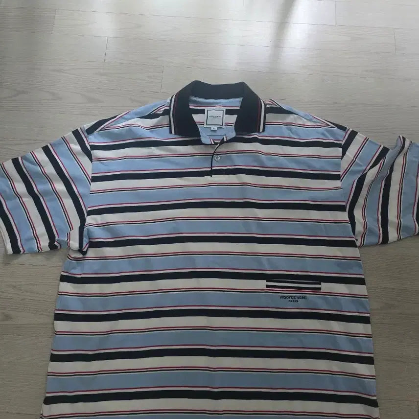 [BUNJANG] WooYoungMi 25SS Stripe Polo Shirt / 우영미 25SS 스트라이프 카라티