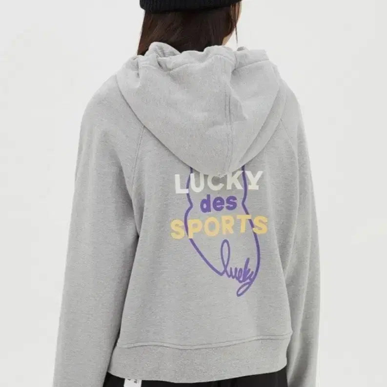 [BUNJANG] Lucky Chouette Grey Hoodie T-shirt / 럭키슈에뜨 그레이 후드 티셔츠