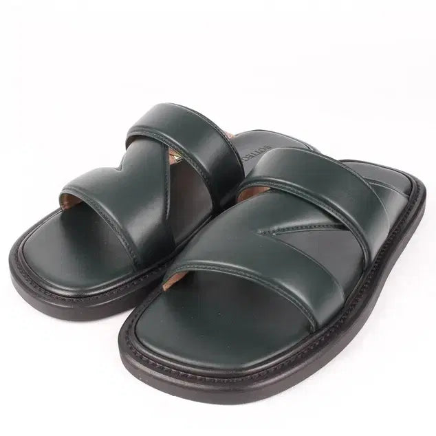 [BUNJANG] Bottega Veneta Nero Leather Sandals Slippers Deep Green / 보테가베네타 네로 레더 샌들 슬리퍼 딥 그린 39(260)