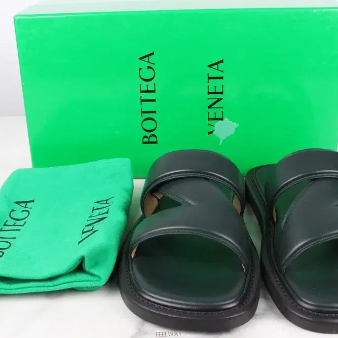 [BUNJANG] Bottega Veneta Nero Leather Sandals Slippers Deep Green / 보테가베네타 네로 레더 샌들 슬리퍼 딥 그린 39(260)