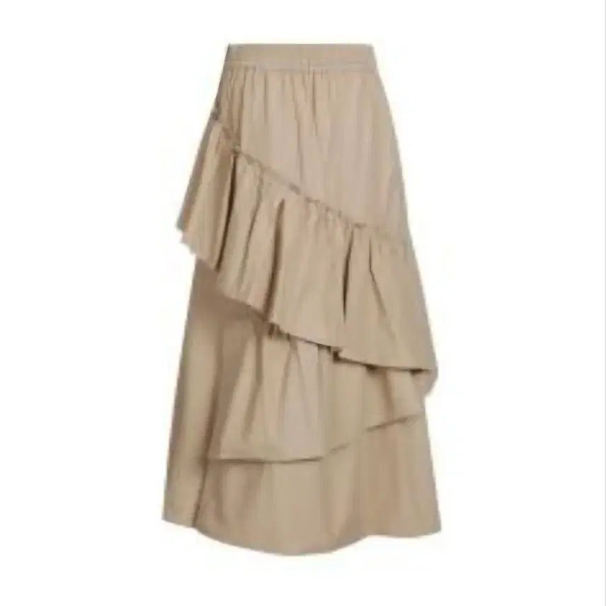 [BUNJANG] Lucky Chouette Beige Frill Long Skirt / 럭키슈에뜨 베이지 프릴 롱 스커트가격내림(36)