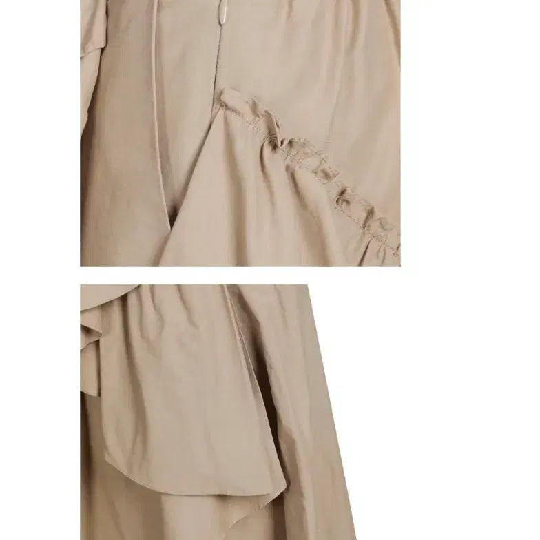[BUNJANG] Lucky Chouette Beige Frill Long Skirt / 럭키슈에뜨 베이지 프릴 롱 스커트가격내림(36)