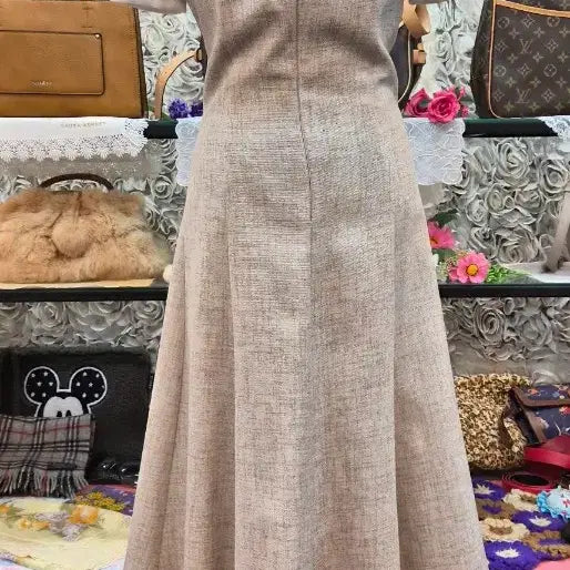 [BUNJANG] 100% Linen Long Dress / PINK CUSHION 린넨 100% 롱원피스 (55)