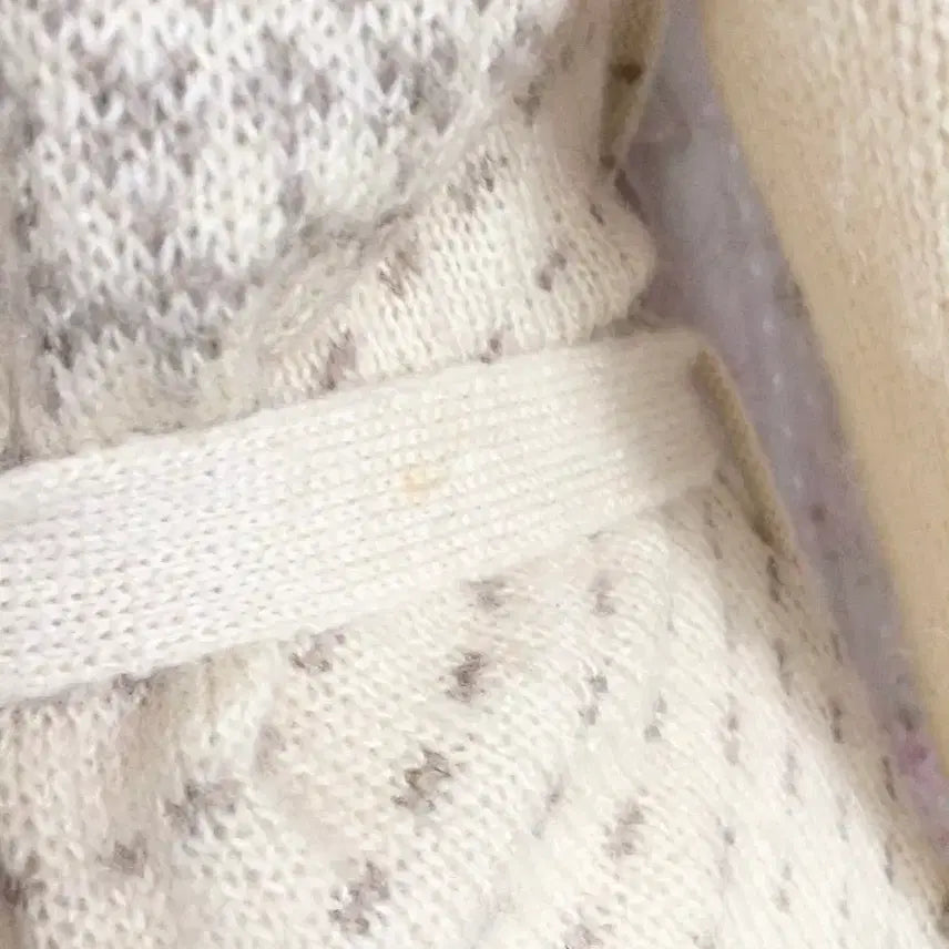 [BUNJANG] Vintage Ivory Hooded Long Cardigan / 빈티지 아이보리 후드 롱가디건 라떼갸루 히메갸루 모리